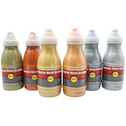Assortiment de 6 flacons 250 ml. gouache métal pichon - Image 4