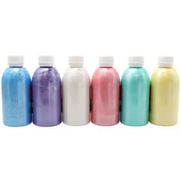 Assortiment de 6 flacons de 250 ml de  gouache acrylique nacrée pichon - Image 4