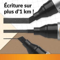 Marqueur permanent bic pointe biseautée - noir - Image 2