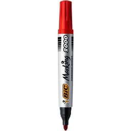 Marqueur permanent pointe ogive Bic - rouge - Image 3