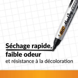 Marqueur permanent pointe ogive Bic - rouge - Image 2