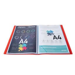 Reliure plastique 30 volets transparents A4 - Rouge - Image 2