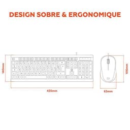 Ensemble Clavier + Souris avec pavé numérique filaire - Image 5