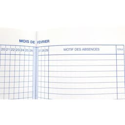 Registre d’appel journalier 40 élèves 21x29.7 cm 24 pages - Image 5
