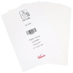 Feuille de dessin 160 g blanc 21 x 29,7 (Pochette de 10) - Image principale