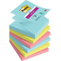 Lot 6 blocs 90 feuilles 76x76 mm couleurs assorties Z notes Super Sticky Cosmic - Image principale