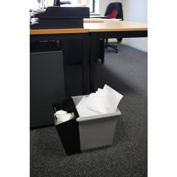 Lot de 4 Poubelle à papier en cône 21L Gris - Image 2