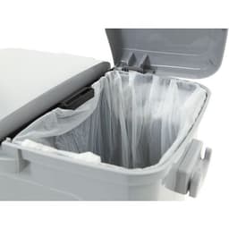 Poubelle à pédale double Dustbin 45L Plastique Gris - Image 2