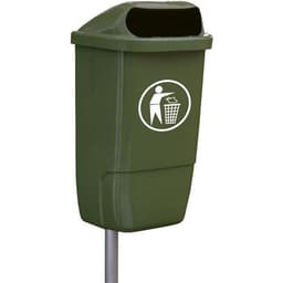 Poubelle d'extérieur plastique hauteur 74 cm vert - Image 3