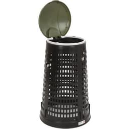 Poubelle ronde en plastique perforé Ruff 110L noir vert - Image 2