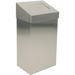 Poubelle métallique - 18 L, Coloris : Gris - Image 3