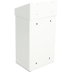 Poubelle métallique - 18 L, Coloris : Blanc - Image 2