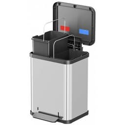 Poubelle ko Duo Plus M 2 x 9 L Inox - Hailo - Image 2