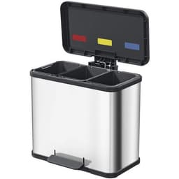 Poubelle Öko Trio Plus L 3 x 9 L - Hailo, Matériau : acier inoxydable - Image 3