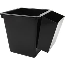 Corbeille à papier carrée - 27 L Noir - Image 5