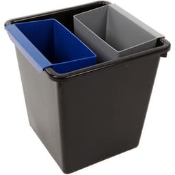 Corbeille à papier carrée - 27 L Noir - Image 8