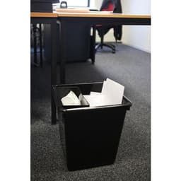 Corbeille à papier carrée - 27 L Noir - Image 3