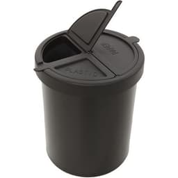 Poubelle ronde en métal 15 L Noir - Image 2