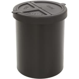 Poubelle ronde en métal 15 L Noir - Image 3
