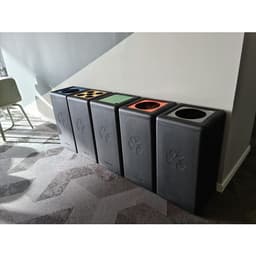 Poubelle circulaire BrickBin 65L Déchets organiques Noir/ver - Image 5