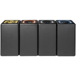 Poubelle circulaire BrickBin 65L Papier Noir/blue - Image 4
