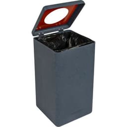 Poubelle circulaire BrickBin 65L Plastiques gris / orange - Image 6