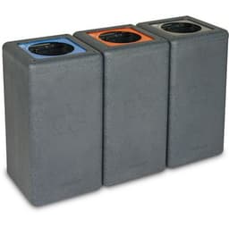 Poubelle circulaire BrickBin 65L Plastiques gris / orange - Image 9