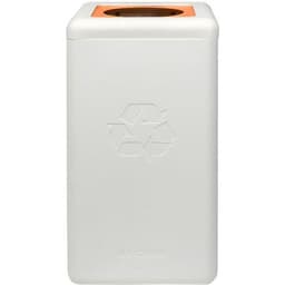 Poubelle circulaire BrickBin 65L Plastiques blanc / orange - Image 3