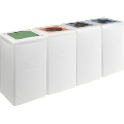 Poubelle circulaire BrickBin 65L Plastiques blanc / orange - Image 2
