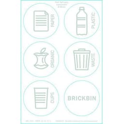 Poubelle circulaire BrickBin 65L Plastiques noir / orange - Image 6
