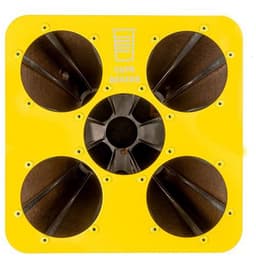 Poubelle circulaire à gobelets BrickBin Cups 65L noir/jaune - Image 4