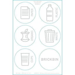 Poubelle circulaire à gobelets BrickBin Cups 65L noir/jaune - Image 5