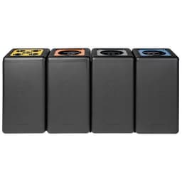 Poubelle circulaire à gobelets BrickBin Cups 65L noir/jaune - Image 3