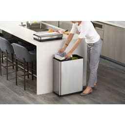 Poubelle Deluxe Phantom Sensor Bin 20+20 L inox mat - Image 16