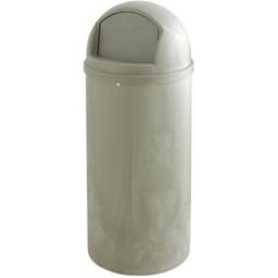 Poubelle marshall Dome - 95L - Beige - Rubbermaid - Image 2