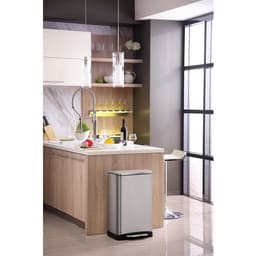 Poubelle à pédale E-Cube rectangulaire-  40 L, Matériau : Inox - Image 6