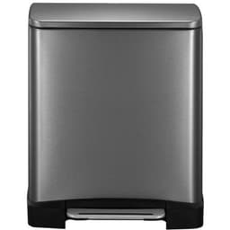 Poubelle à Pédale tri sélectif E-cube 28+18L EKO Acier noir - Image 2