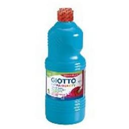 Flacon 1 litre gouache liquide giotto avec bouchon doseur - bleu primaire (cyan) - Image principale