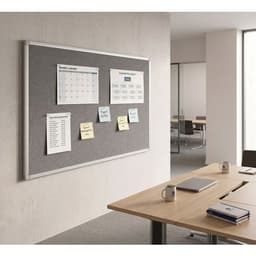 Panneau d'affichage textile Hxl : 90x120 cms - Fond Gris - Image 2