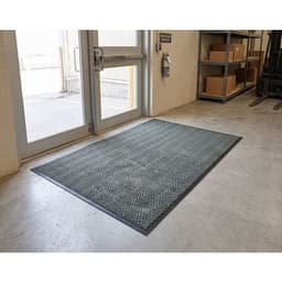 Tapis d'entrée polypropylène à chevrons 90 x 60 cm Anthracite - Image 5