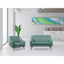 Fauteuil 1 place AYA pied Métal enduit PVC non feu M1 Cendre - Image 2