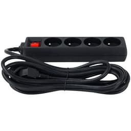 Multiprise 4 prises avec interrupteur noir - 4,0 m - Image 6