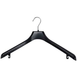 Lot de 10 cintres SJ45 en plastisque sans barre de pantalon noir - Image principale