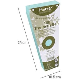 Lot de 6 paq. 100 fiches Intercal. trapèz. unies perf. 105x240mm bleu - Image 3