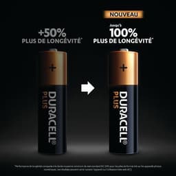 Pile alcaline 4.5V x1 DURACELL 100%plus - Image 2