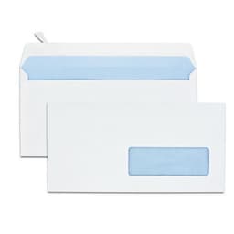 Enveloppes autocollantes blanches siligom à fenêtre 80gr 110x220mm DL - Image principale