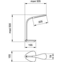 Lampe de bureau avec recharge de téléphone TOM QI, Tête coloris : Blanc - Image 3