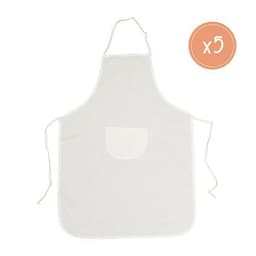 Lot tabliers adulte coton 100g/m² - 65x90 cm - 5 pcs - écru - Image 2