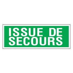 Panneau d'évacuation-secours - "Issue de secours" - Adhésif - Image principale