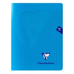 Mimesys cahier piqué polypro 17x22cm 96p séyès Bleu - Lot de 10 - Image principale